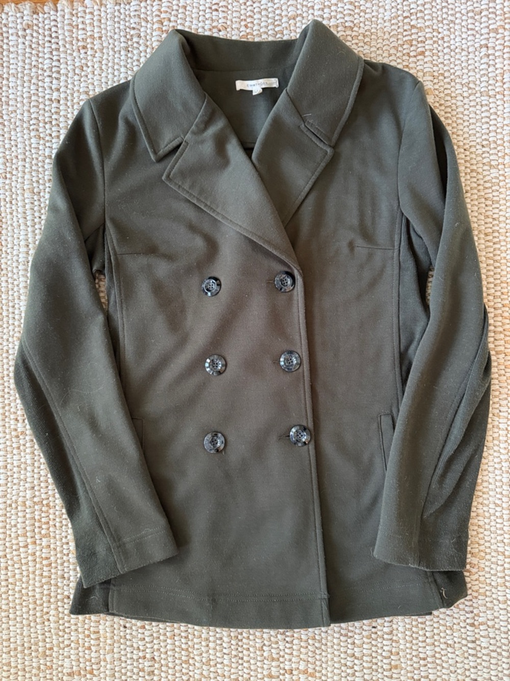 41 Hawthorn Olive Green Double-Breasted Peacoat